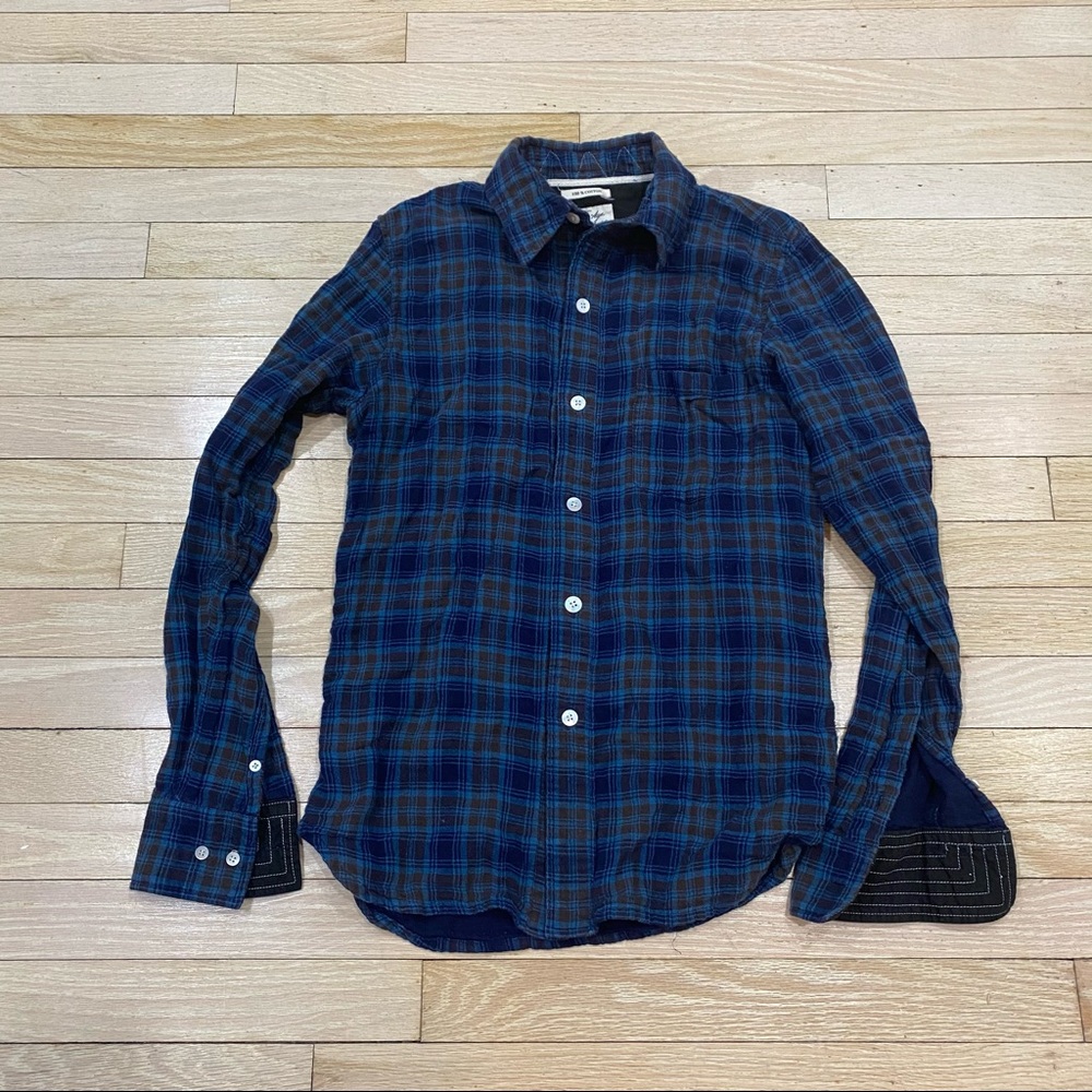 Gilded Age Cotton Plaid Flannel Button Up shirt